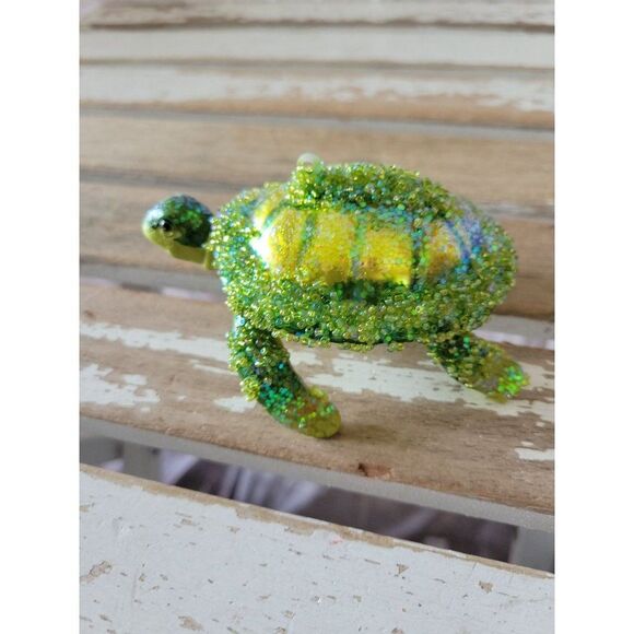 Green sea turtle ornament ocean sea life Xmas tree - Picture 3 of 9